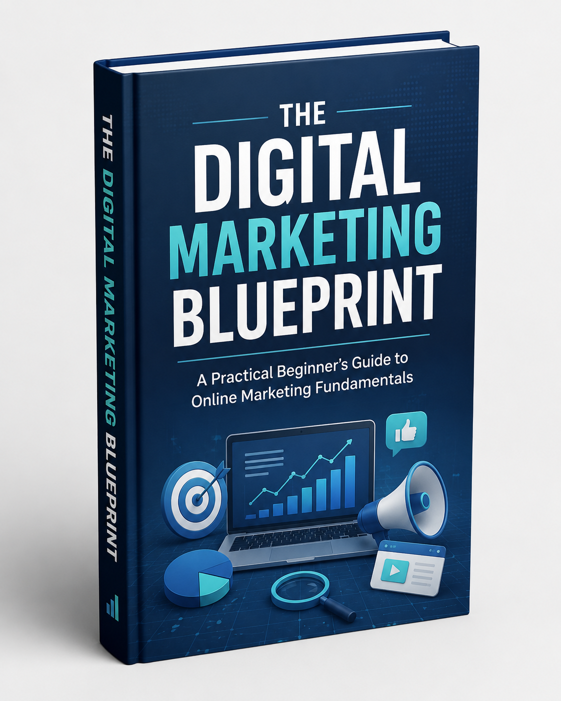 The Digital Marketing Blueprint ebook cover mockup